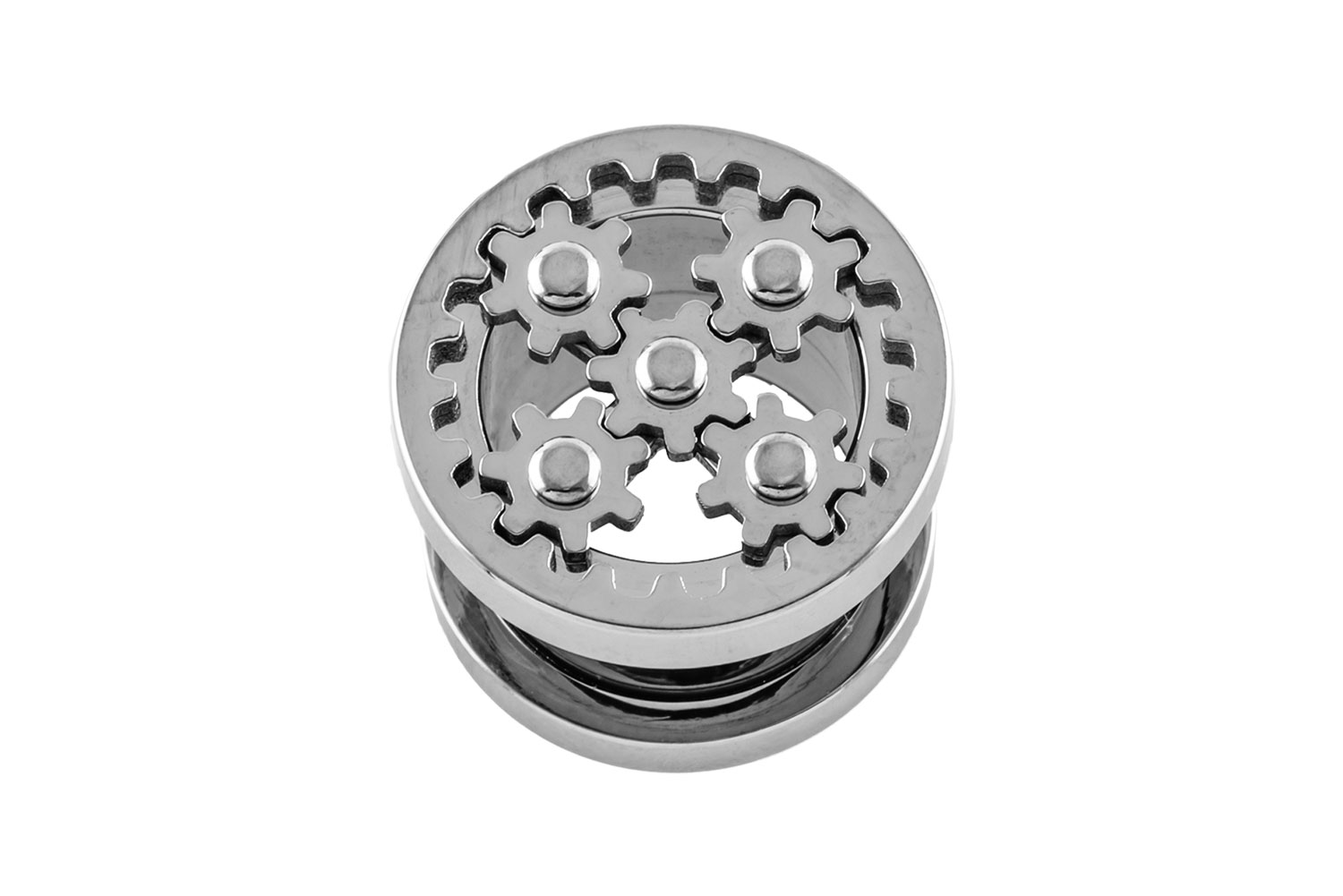 Chirurgenstahl Tunnel BEWEGLICHE ZAHNRÄDER ++SALE++