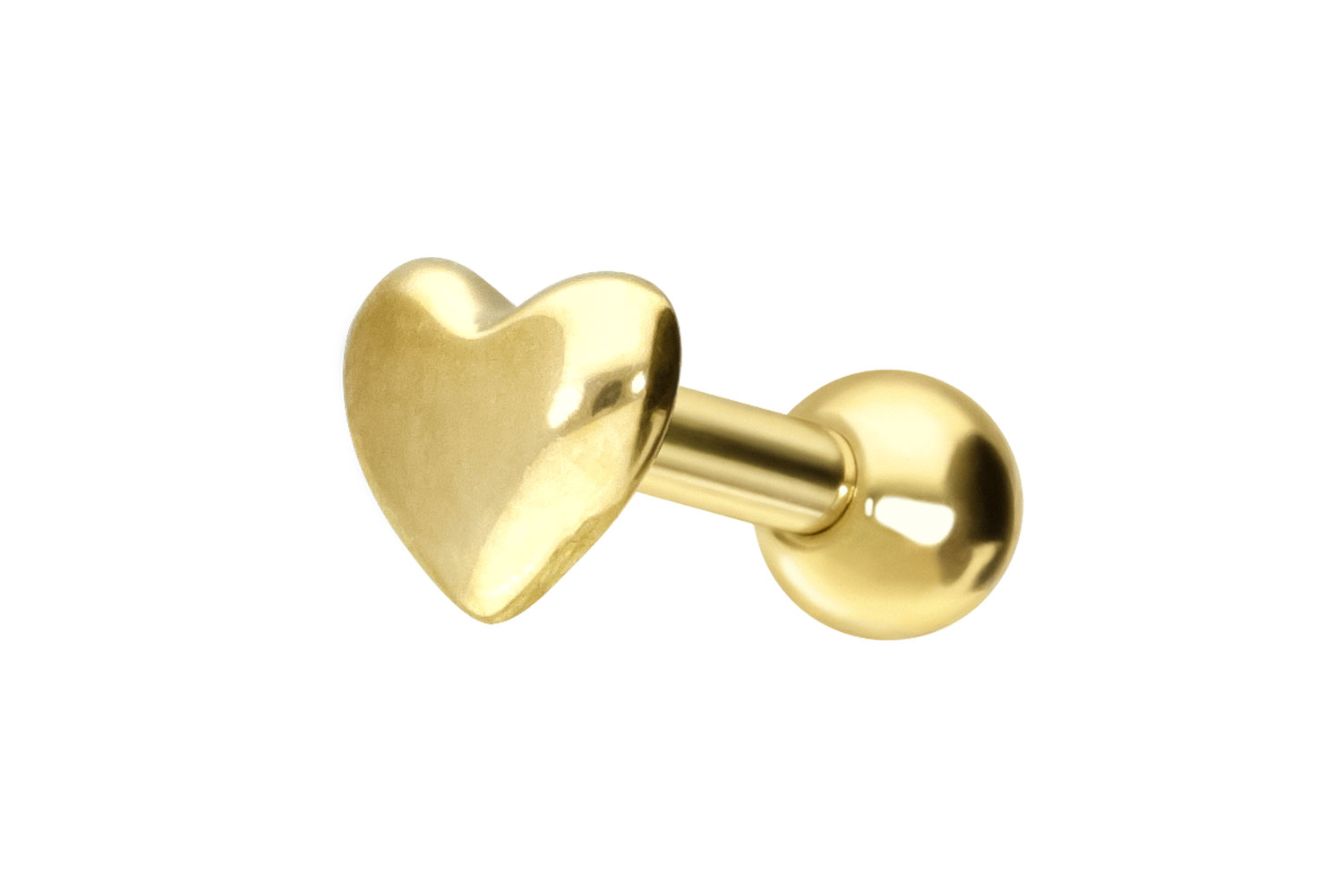 14/18 carat gold ear piercing HEART