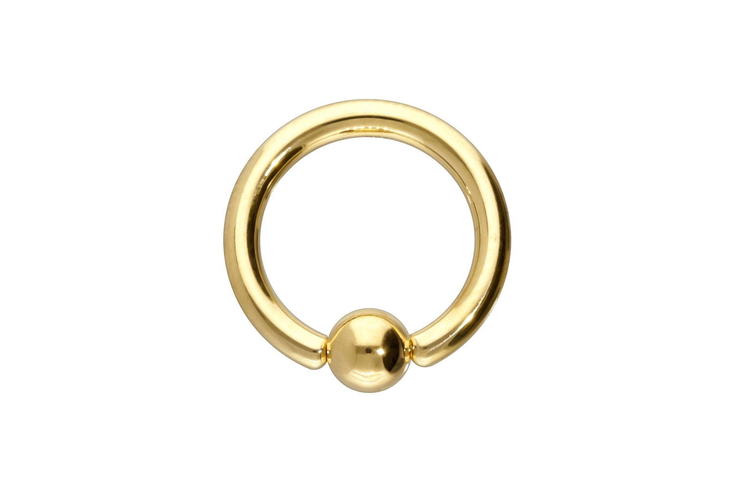 14/18 Karat Gold Klemmkugelring