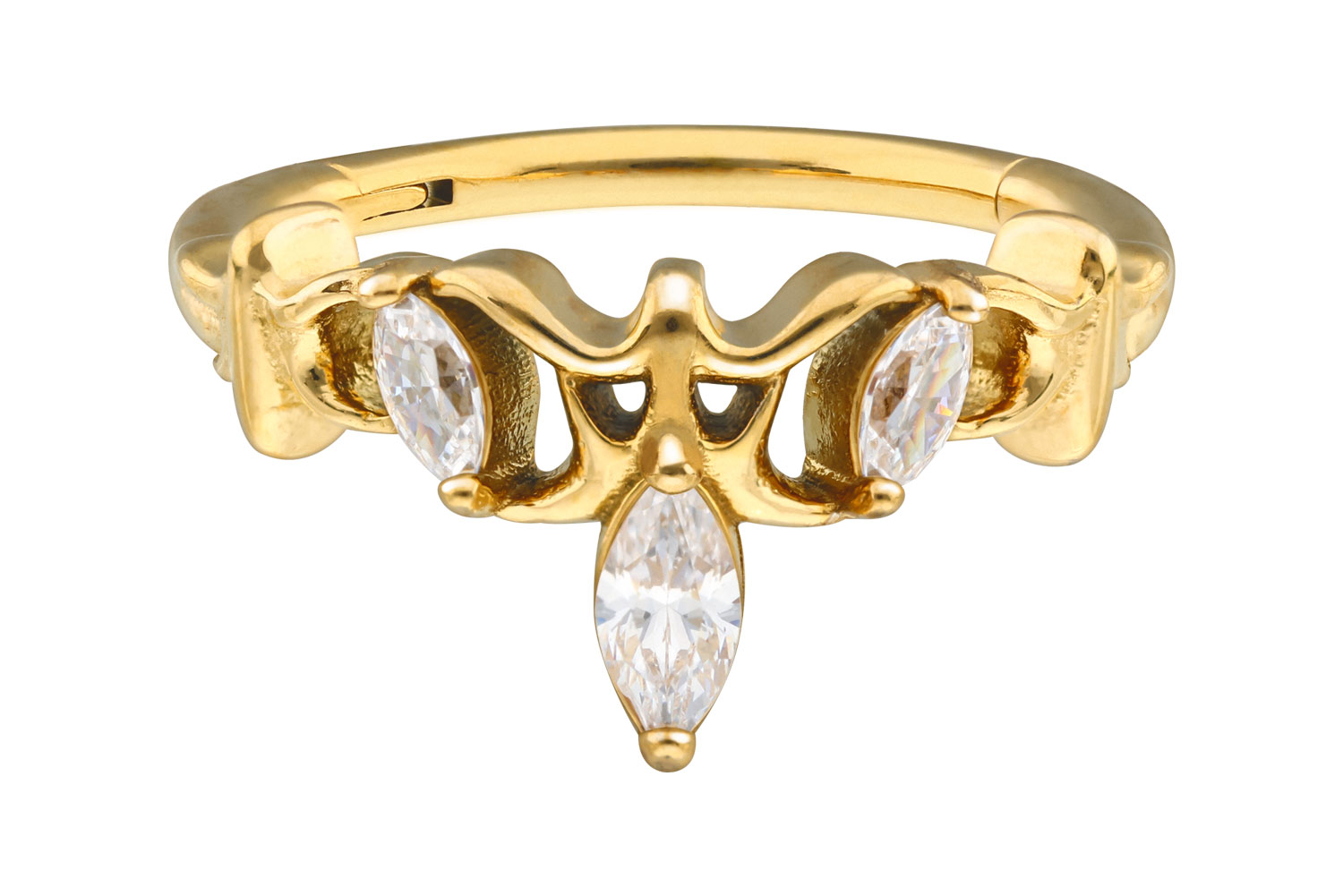 Chirurgenstahl Segmentring Clicker KRONE