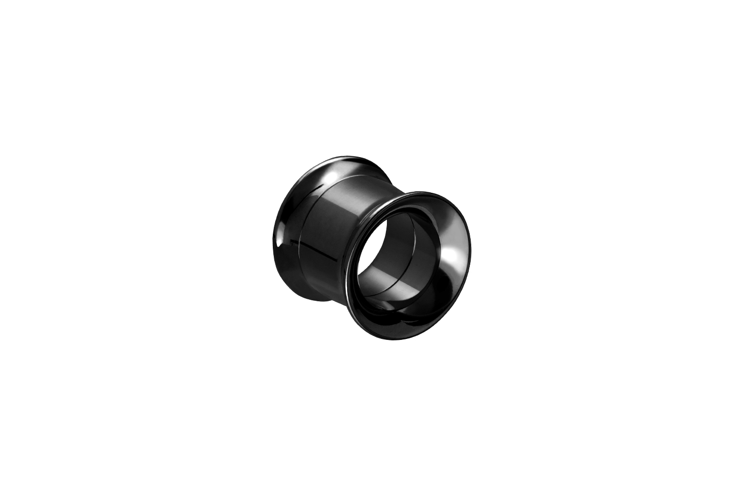 Surgical steel double flared tunnel