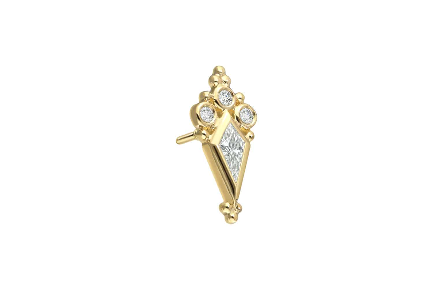 18 carat gold screw-in attachment with external thread DIAMOND SHIELD