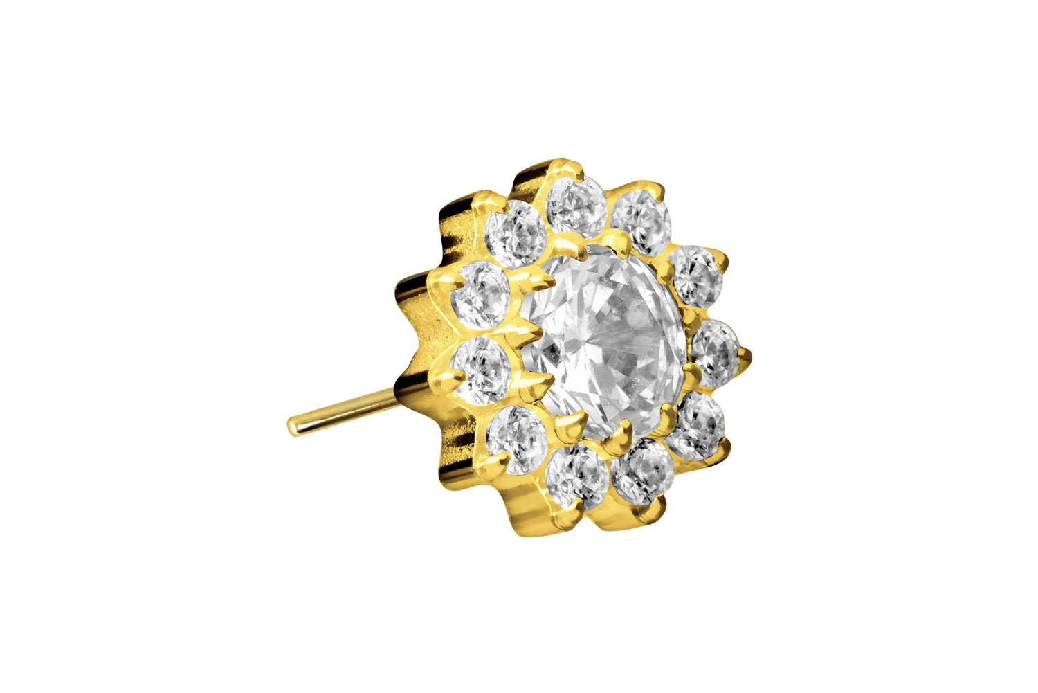 Titan Aufsatz mit Push Pin KRISTALLBLUME