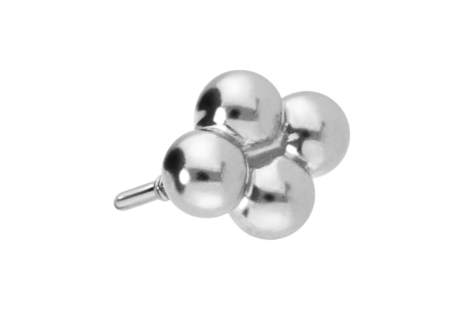 14 Karat Gold Schraubaufsatz mit Außengewinde 4 KUGELN