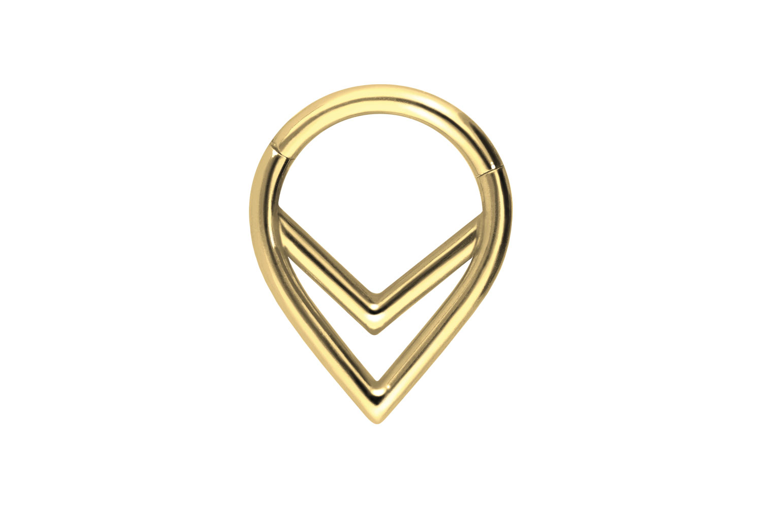 Titanium segment ring clicker 2 TAPERED RINGS