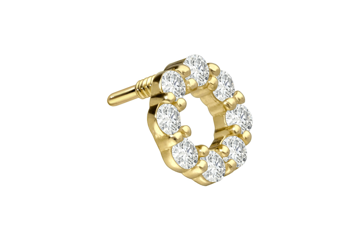 18 Karat Gold Schraubaufsatz mit Außengewinde DIAMANT-KREIS