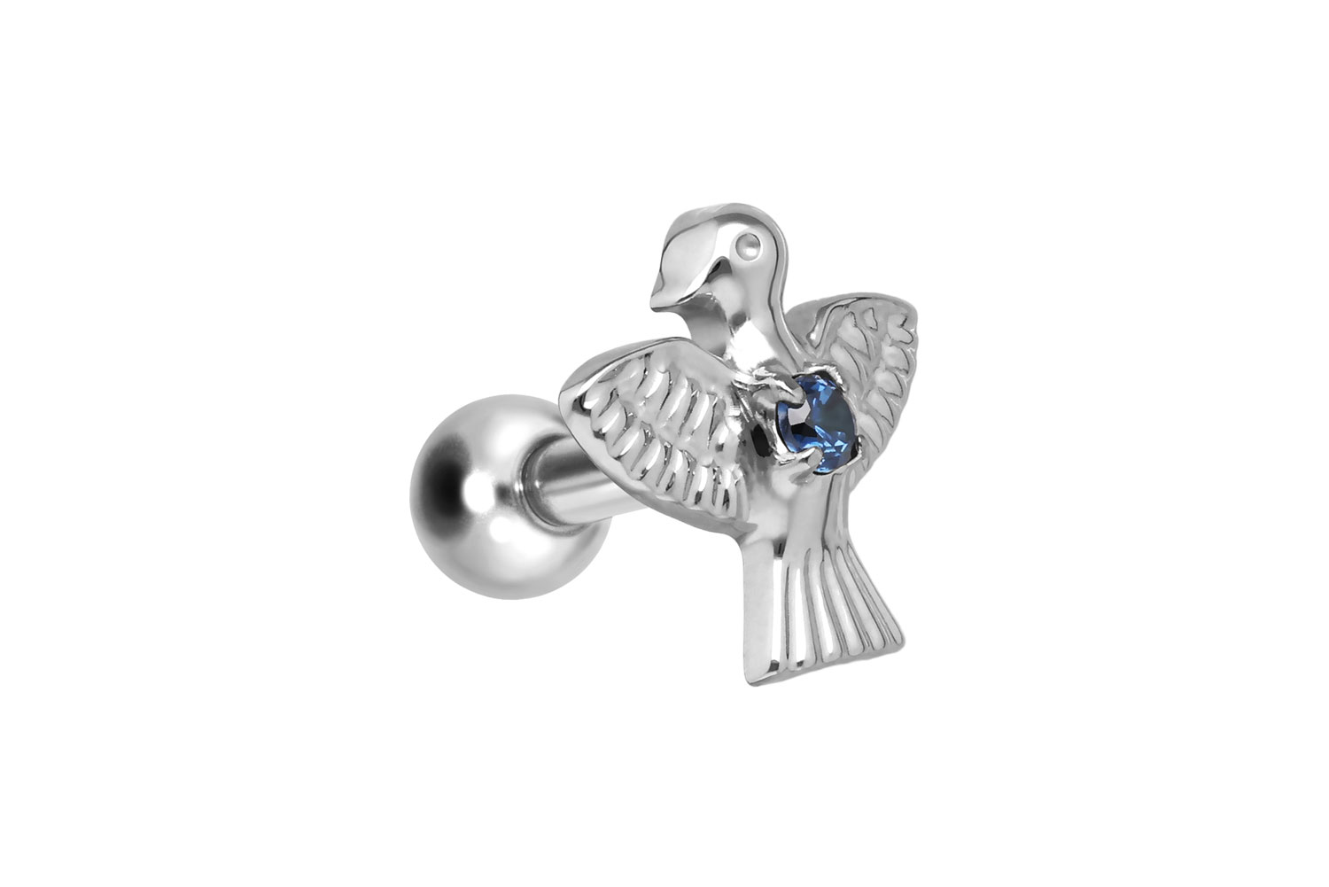 Titanum ear piercing with internal thread DOVE
