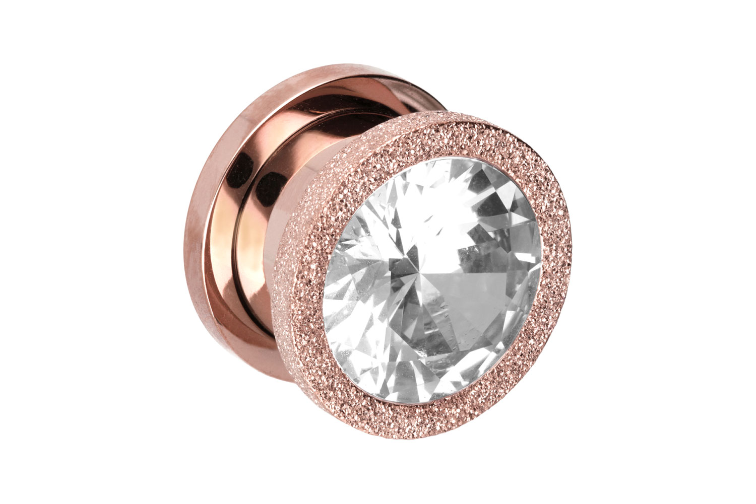 Chirurgenstahl Plug GROSSER KRISTALL + DIAMANTOPTIK ++SALE++