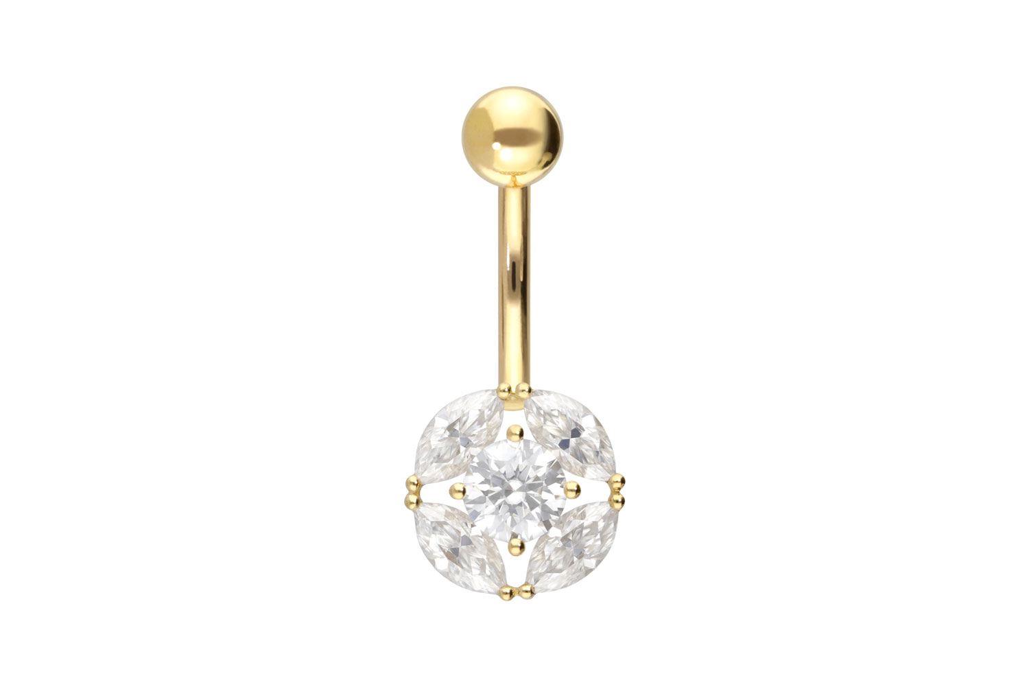 18 Karat Gold Bananabell MOISSANITE