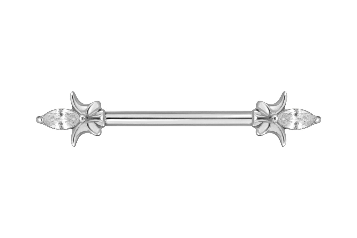 Titan Barbell mit Push Fit KRISTALLSPITZE