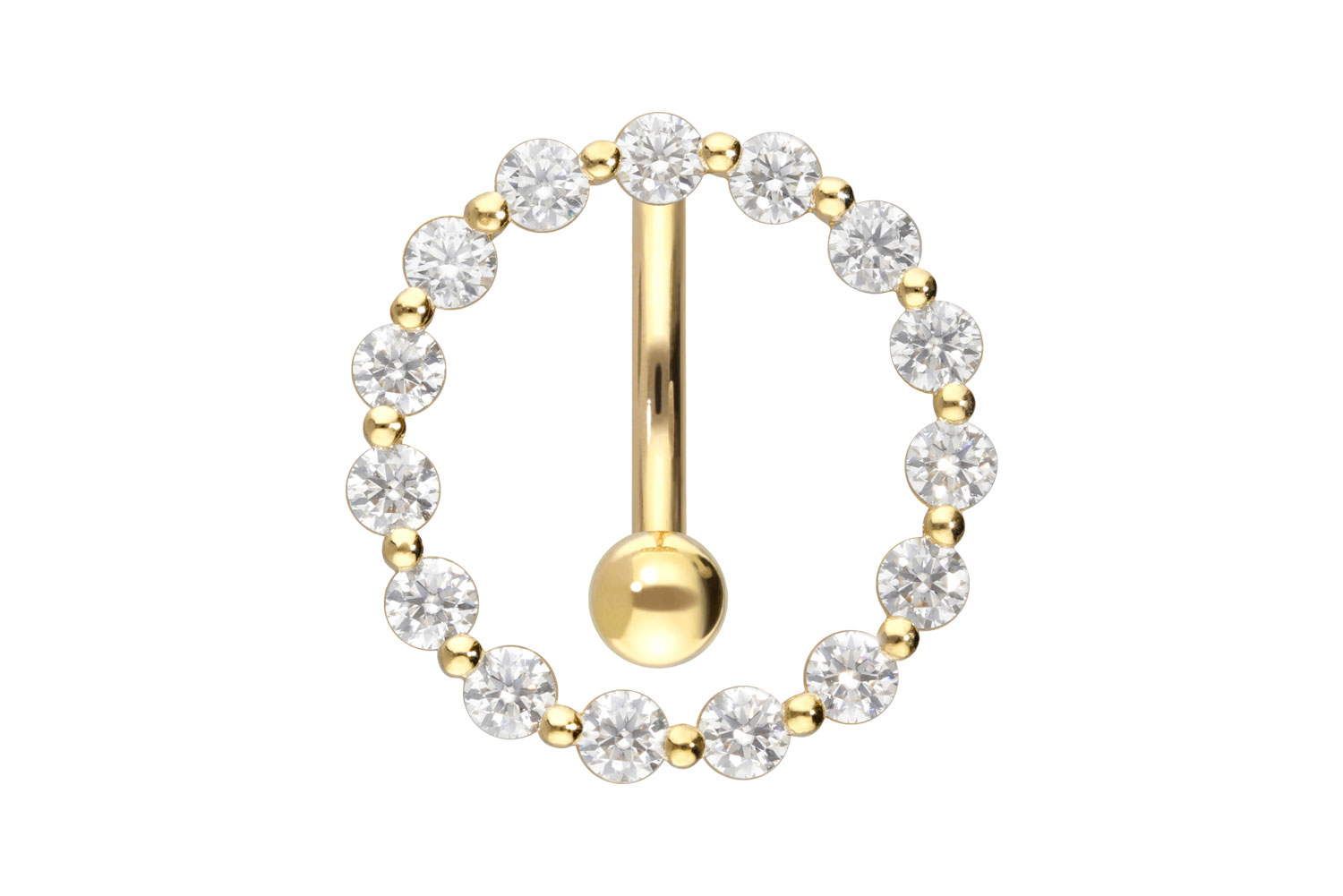 18 carat gold bananabell MOISSANITE RING