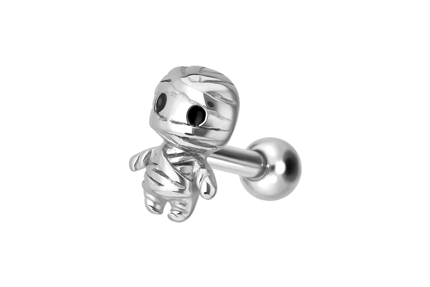 Titanium ear piercing with internal thread MUMMY