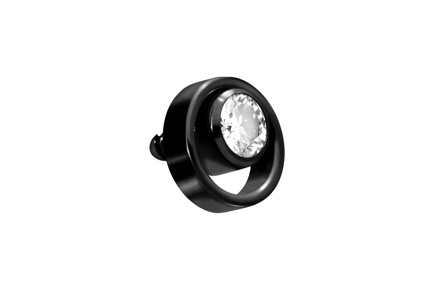 Titan Schraubaufsatz mit Außengewinde RING + KRISTALL ++SALE++
