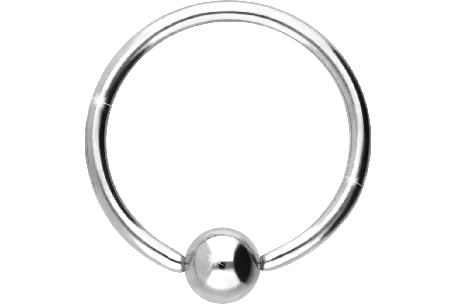 Titanium ball closure ring