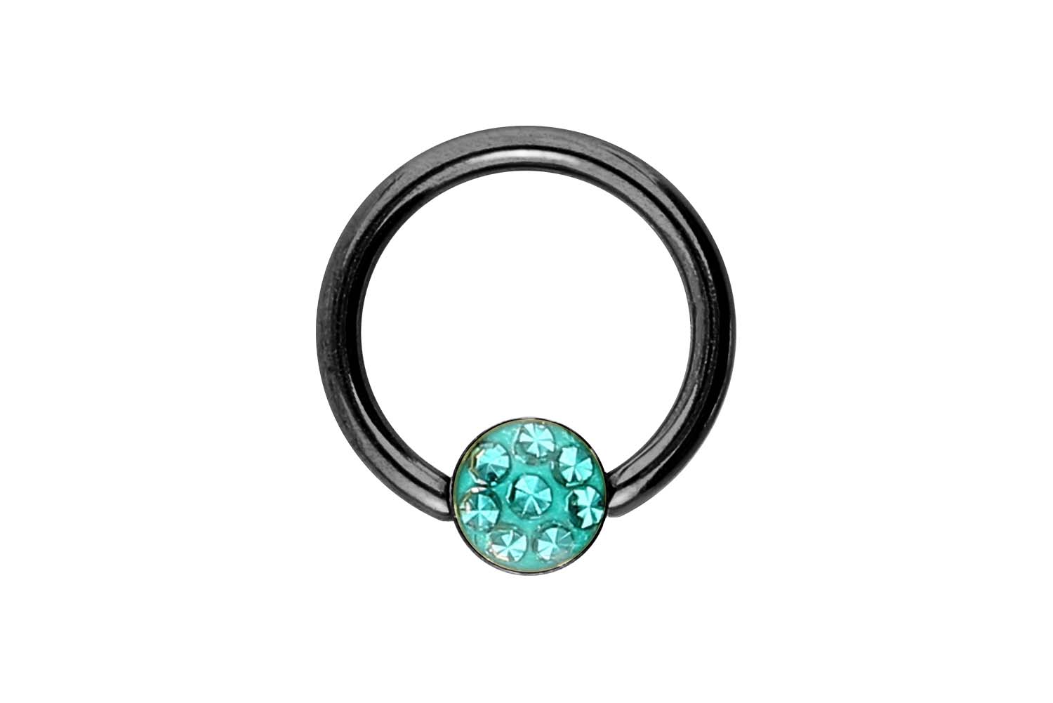 Chirurgenstahl Klemmkugelring EPOXY-DISC ++SALE++