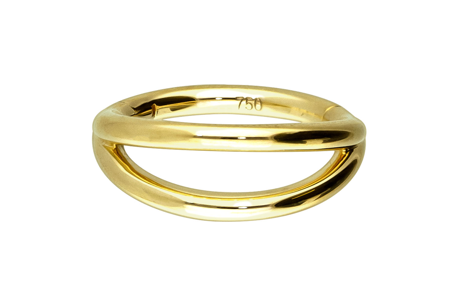 18 carat gold segment ring clicker 2 RINGS