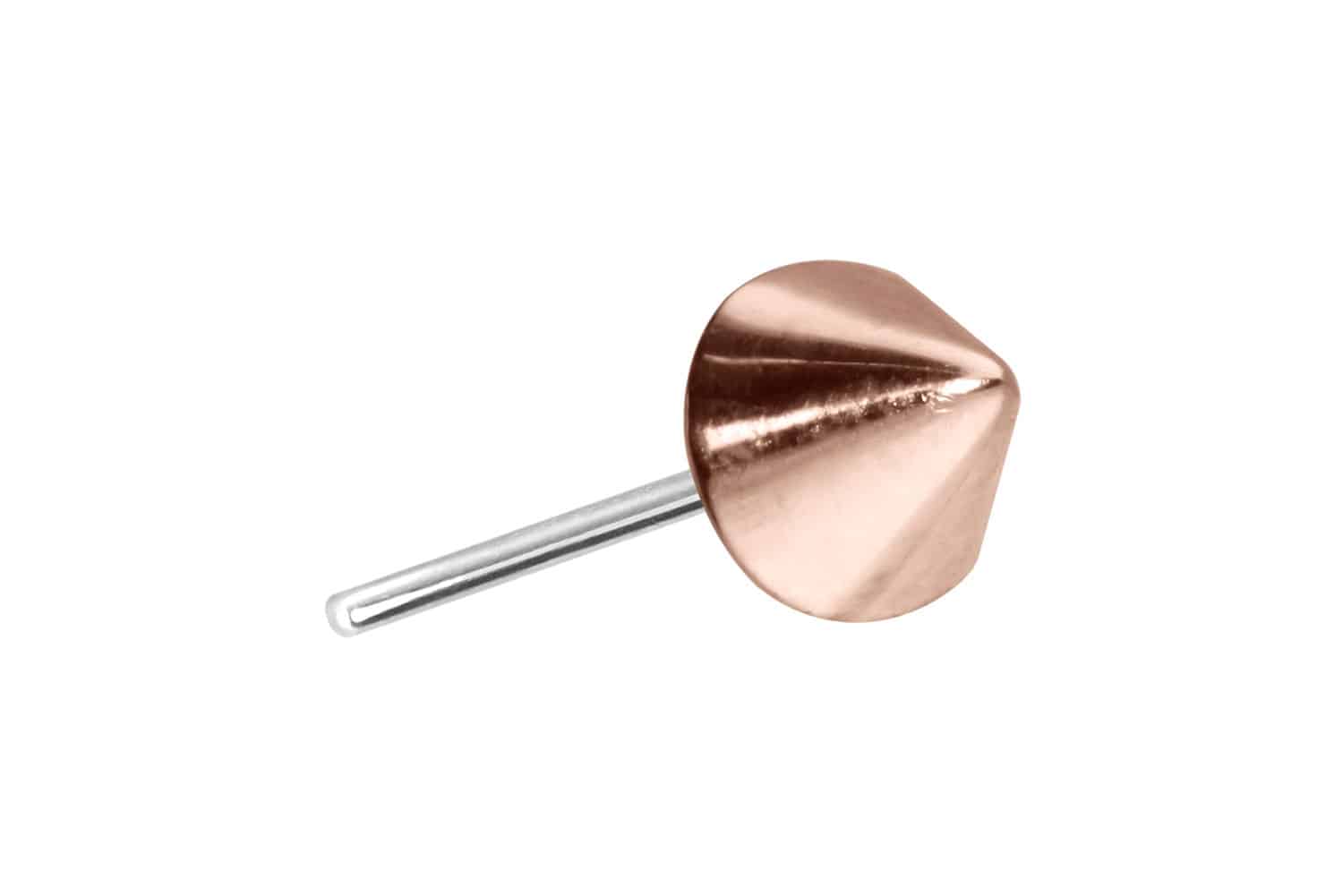 14 Karat Gold Aufsatz mit Titan Push Pin SPITZE