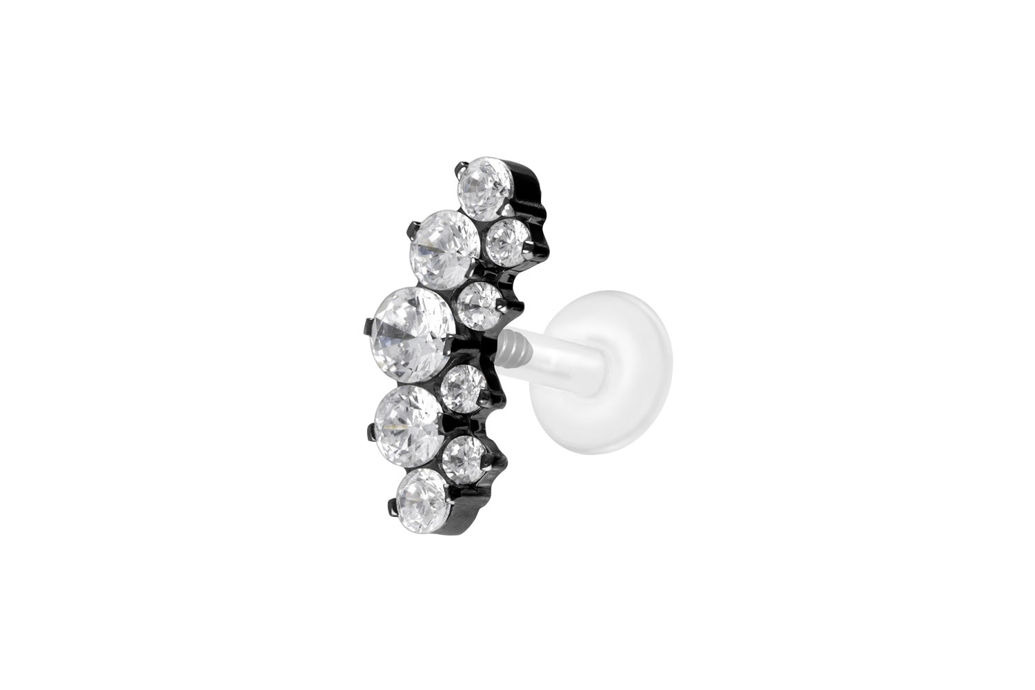 PTFE Labret mit Innengewinde + Titan-Aufsatz KRISTALLBOGEN