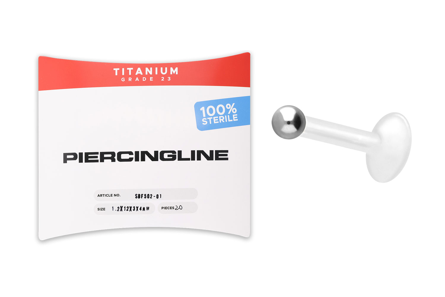 Sterilisiertes PMFK Labret + TITAN-KUGEL
