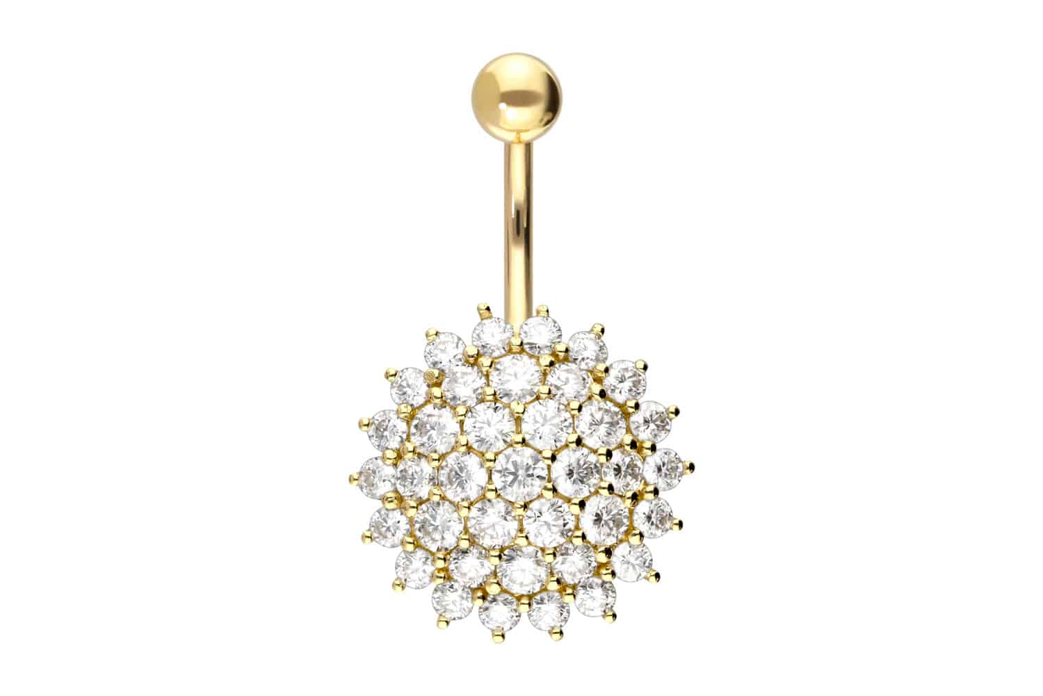 14/18 Karat Gold Bananabell MOISSANIT-BLUME
