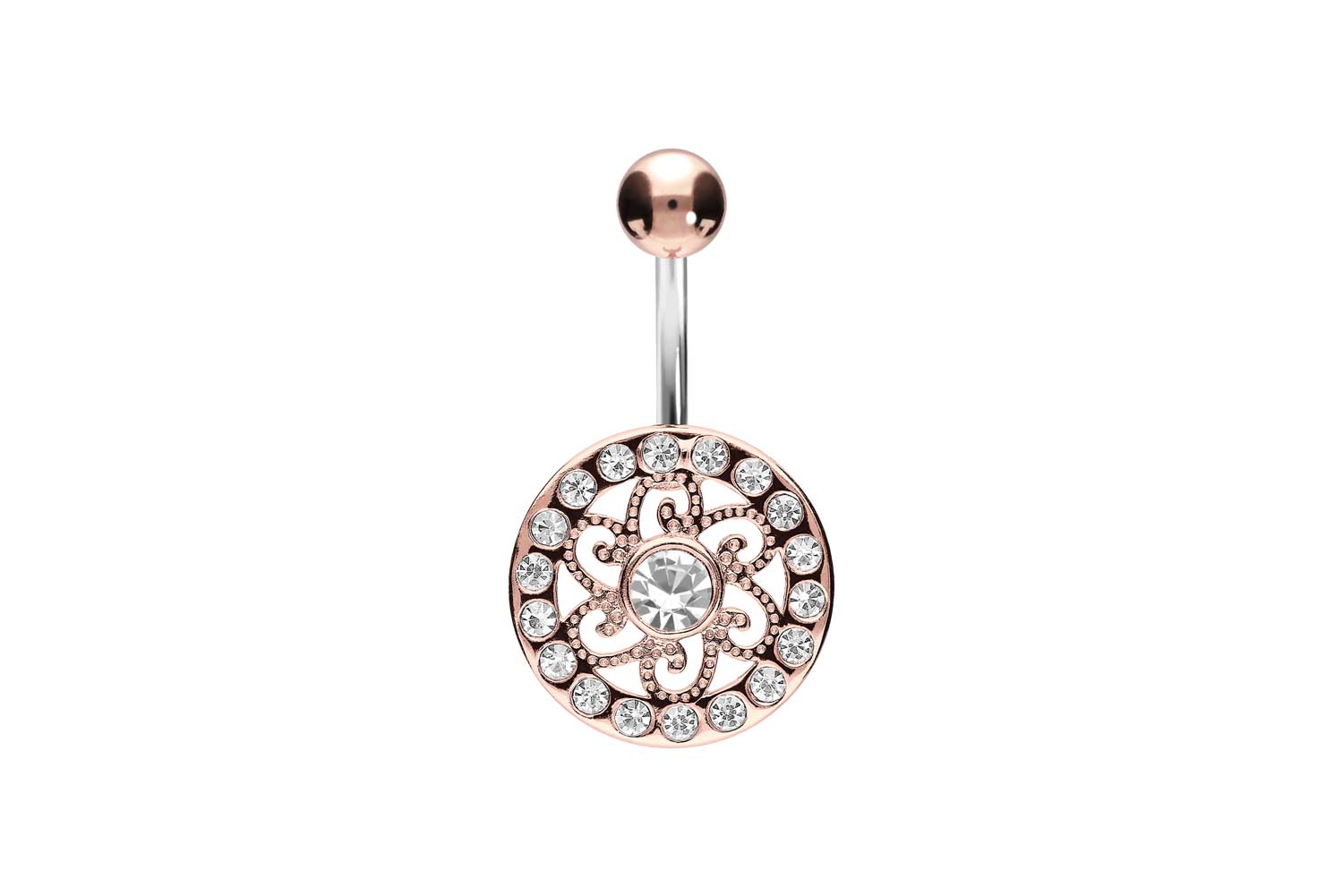 Titan Bananabell mit 925er Silber-Design MANDALA