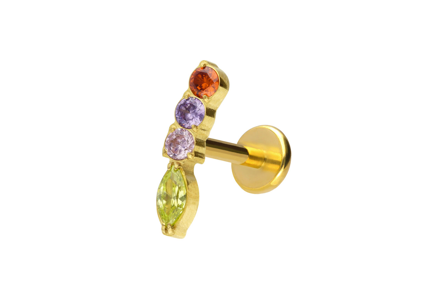 Titan Labret mit Push Fit BUNTER KRISTALLBOGEN