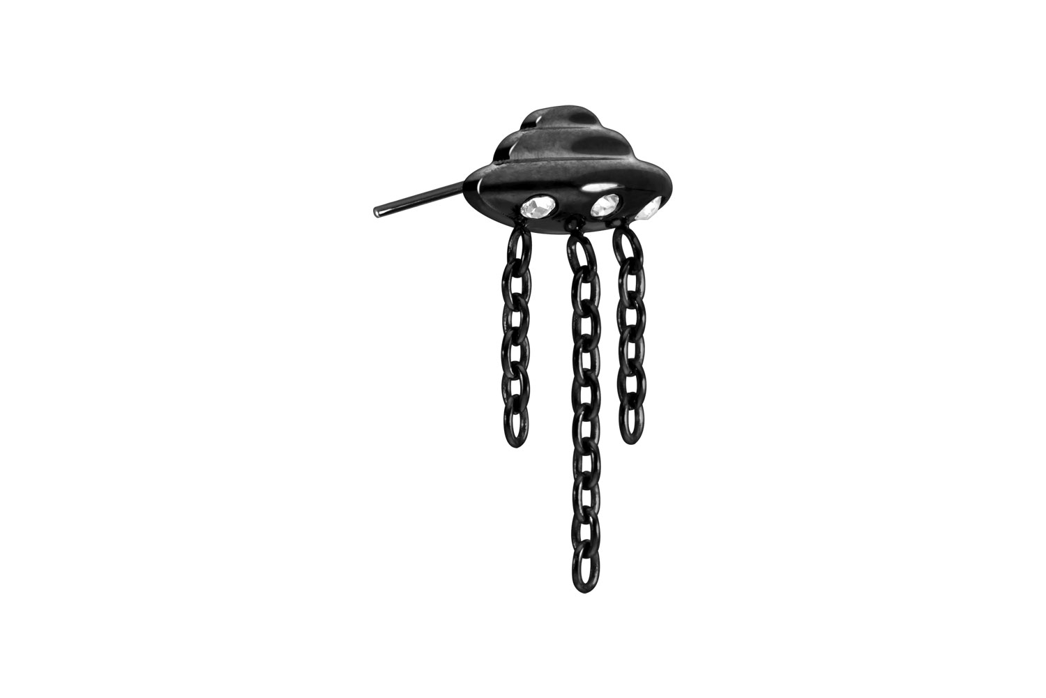 Titan Aufsatz mit Push Pin UFO + KETTEN + KRISTALLE