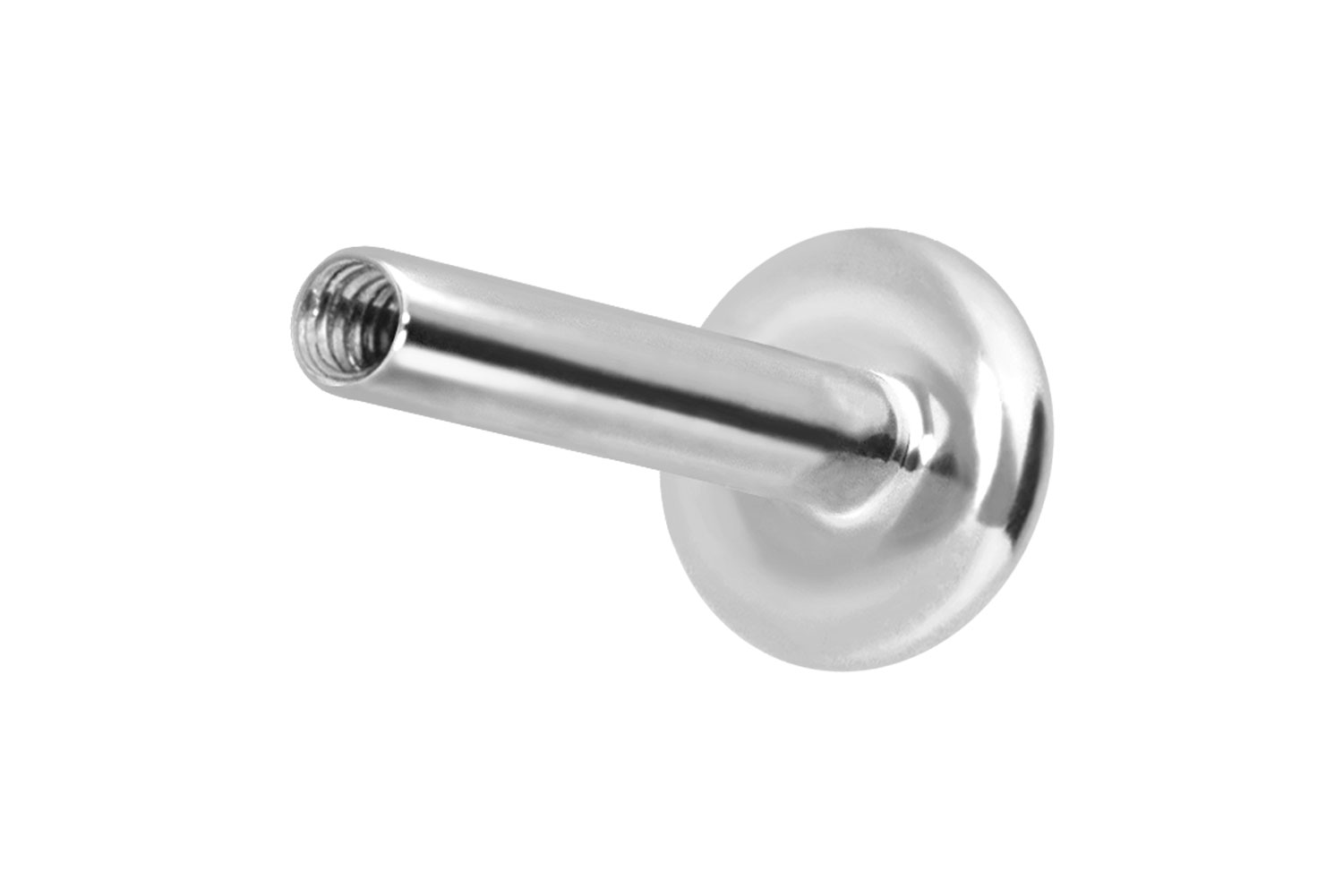 14 Karat Gold Labret mit Innengewinde ohne Aufsatz