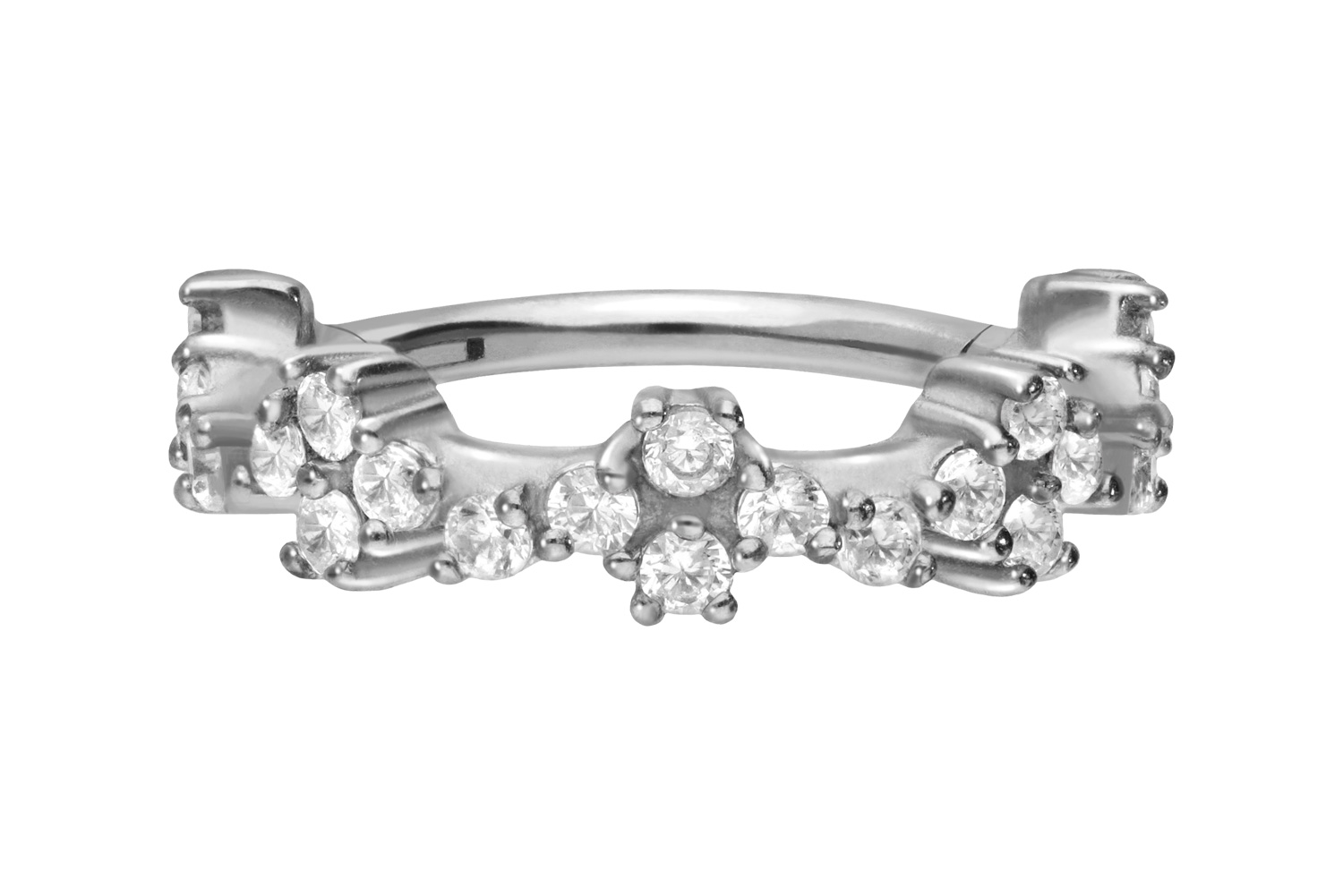 Chirurgenstahl Segmentring Clicker KRISTALLRANKE