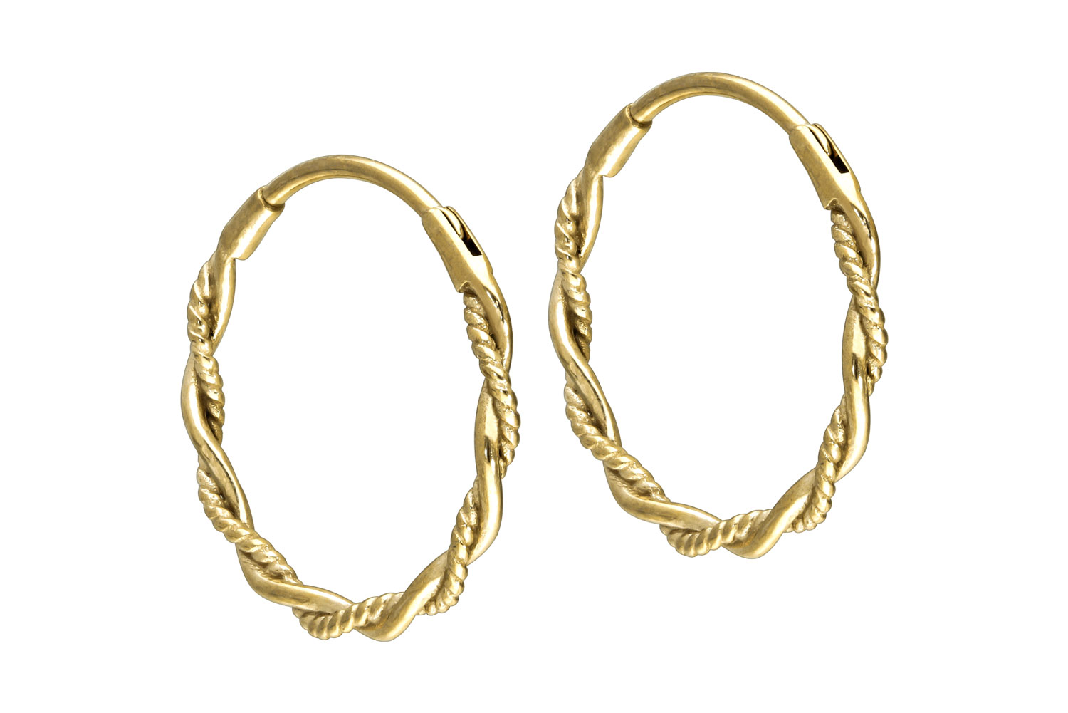 Chirurgenstahl Ohrclicker Creolen DOPPELT GEDREHT