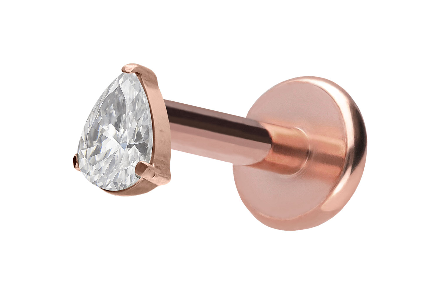 Titan Labret mit Push Fit KRISTALLTROPFEN