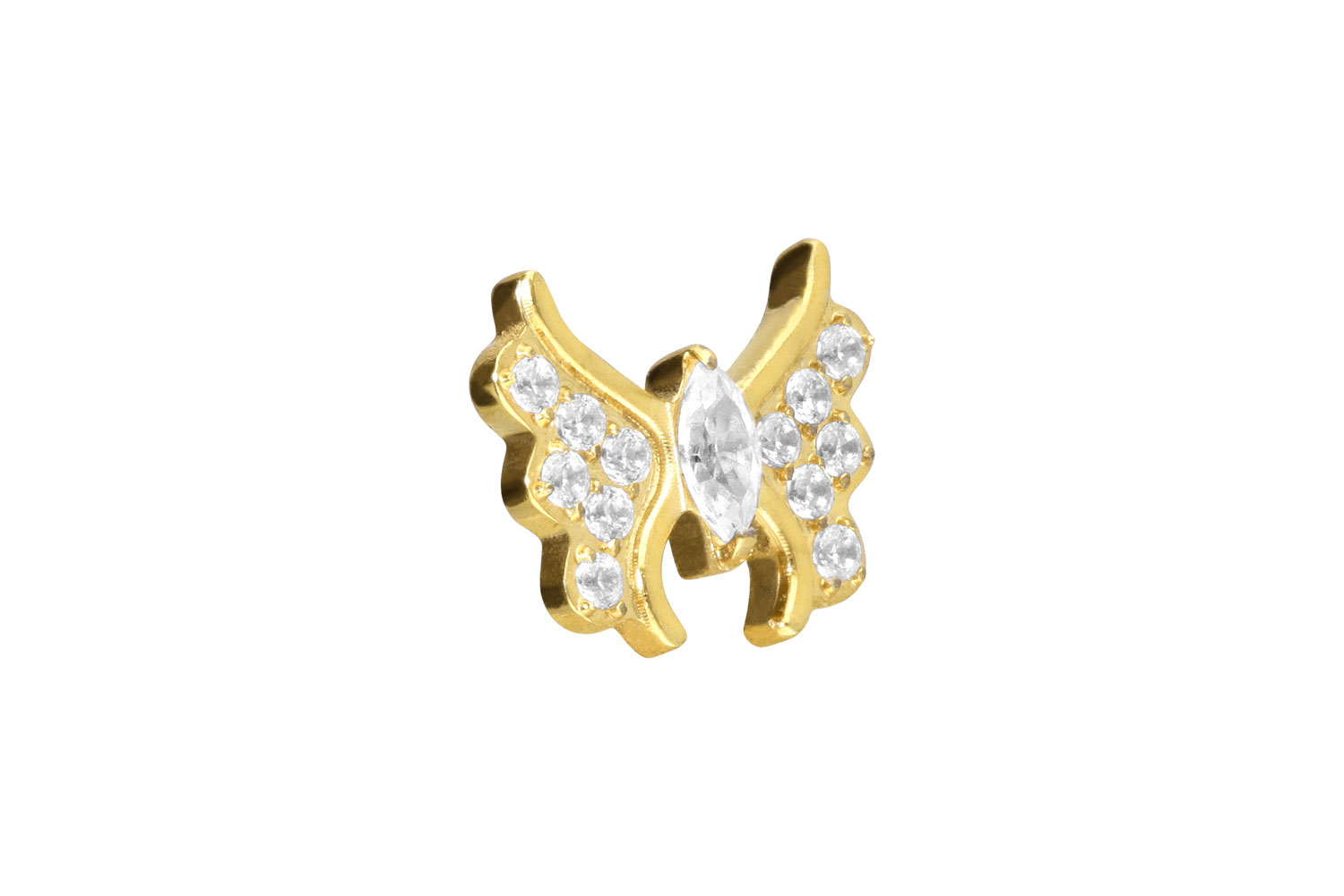 Titan Schraubaufsatz mit Außengewinde KRISTALLSCHMETTERLING