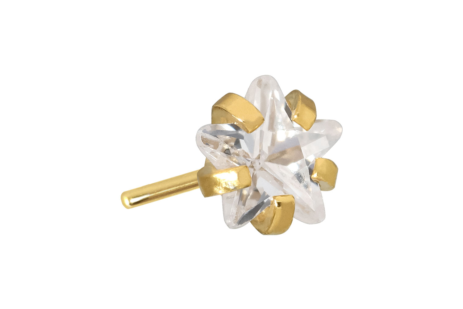 Titan Aufsatz mit Push Pin EINGEFASSTER KRISTALLSTERN