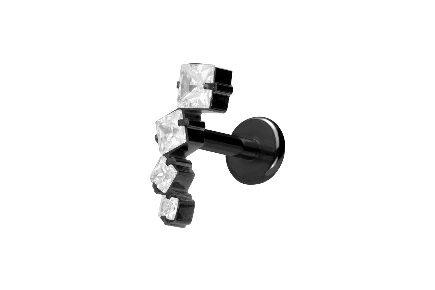 Titan Labret mit Push Fit KRISTALLBOGEN