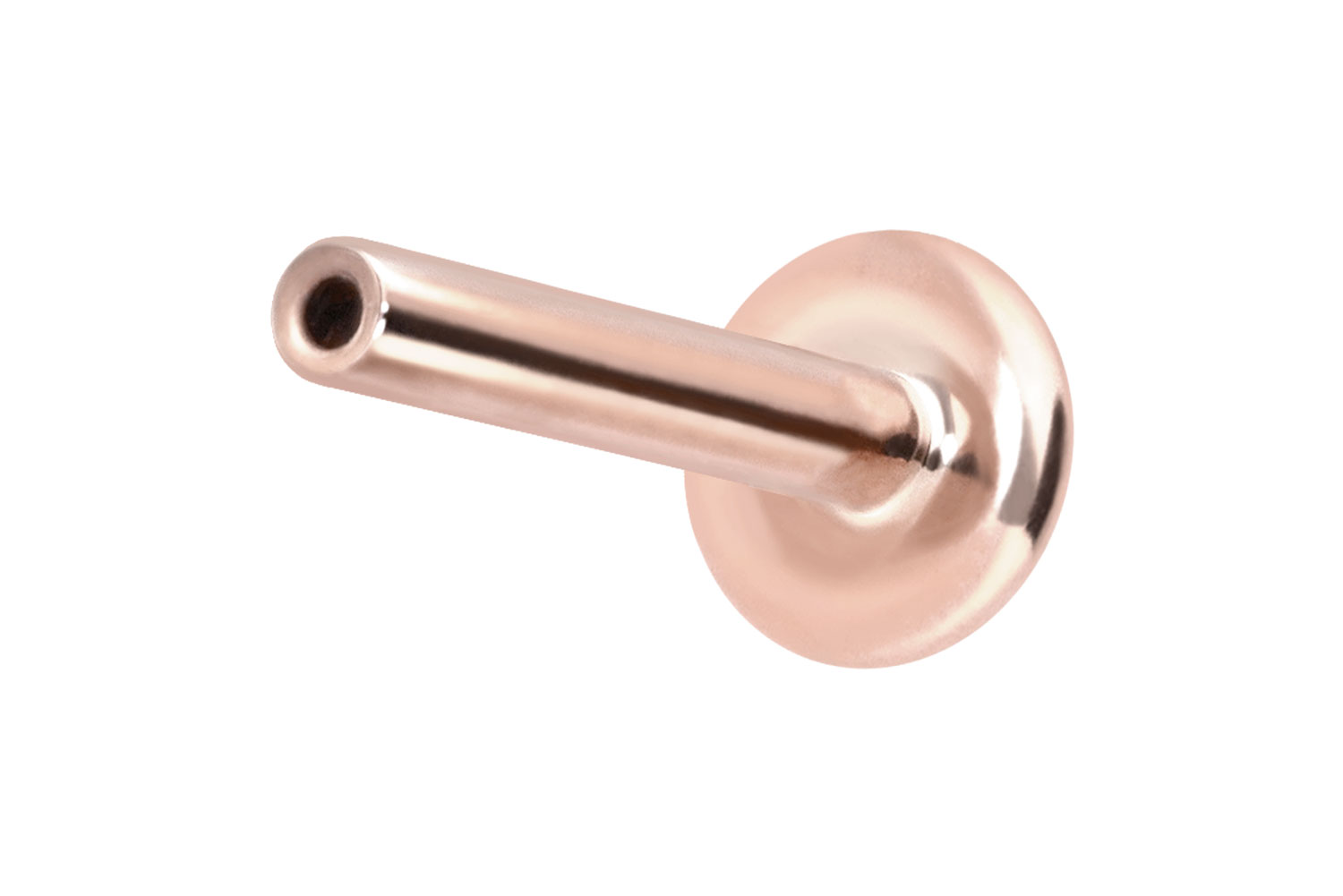14 Karat Gold Labret mit Push Fit ohne Aufsatz
