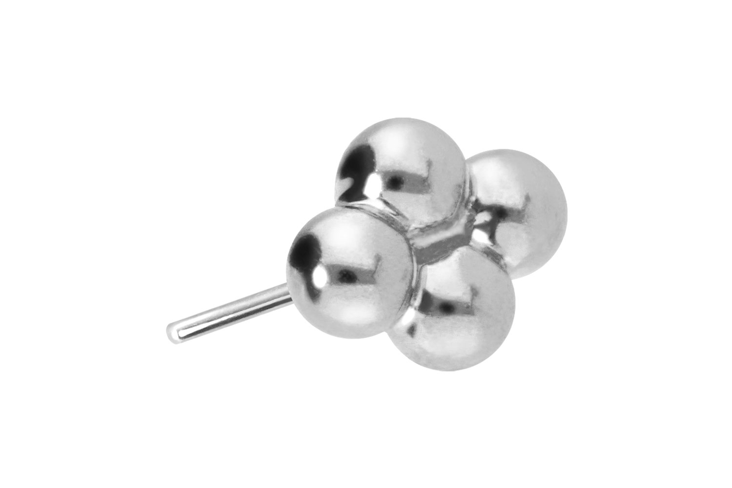 14 Karat Gold Aufsatz mit Titan Push Pin 4 KUGELN