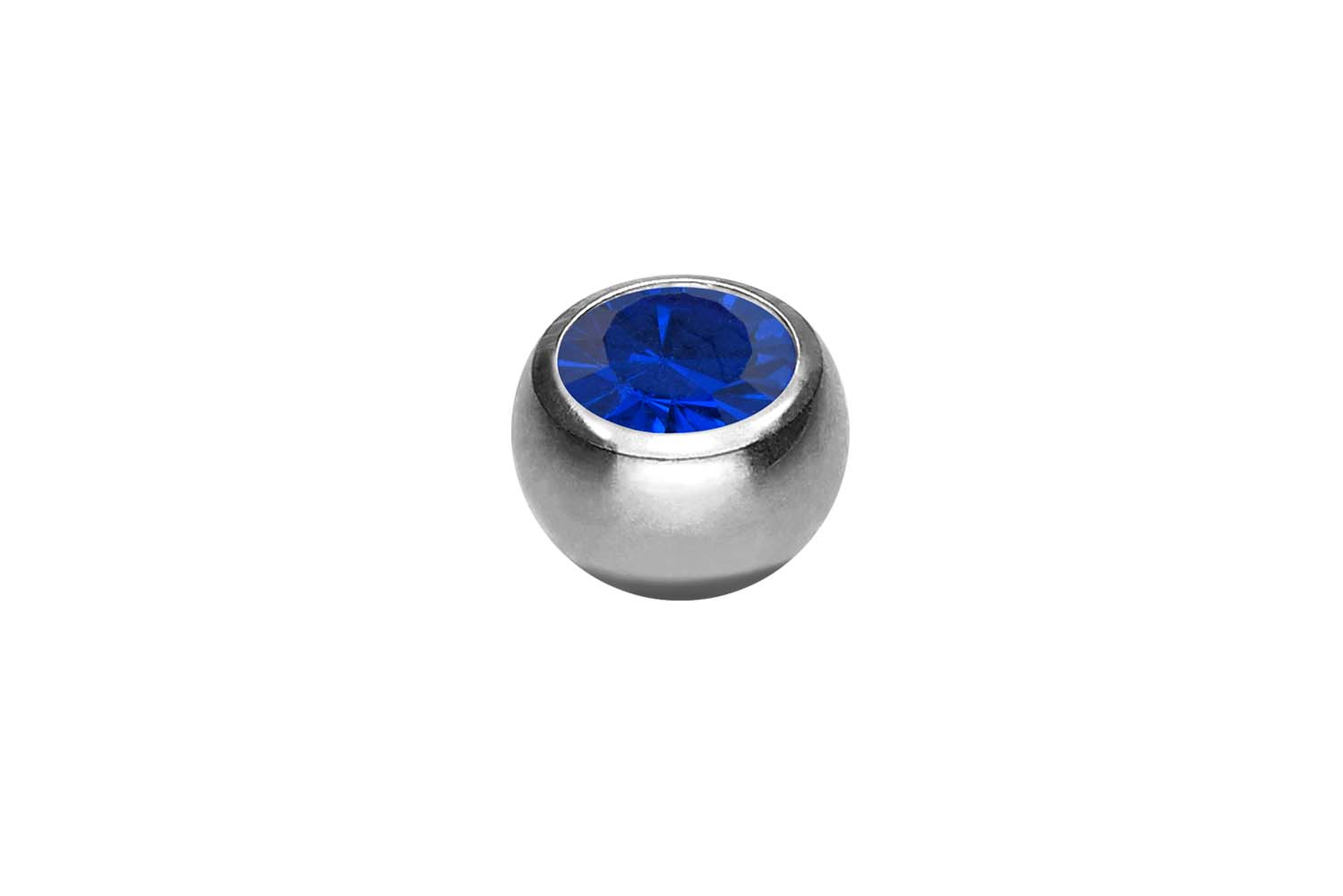 Surgical steel screw-in ball CRYSTAL