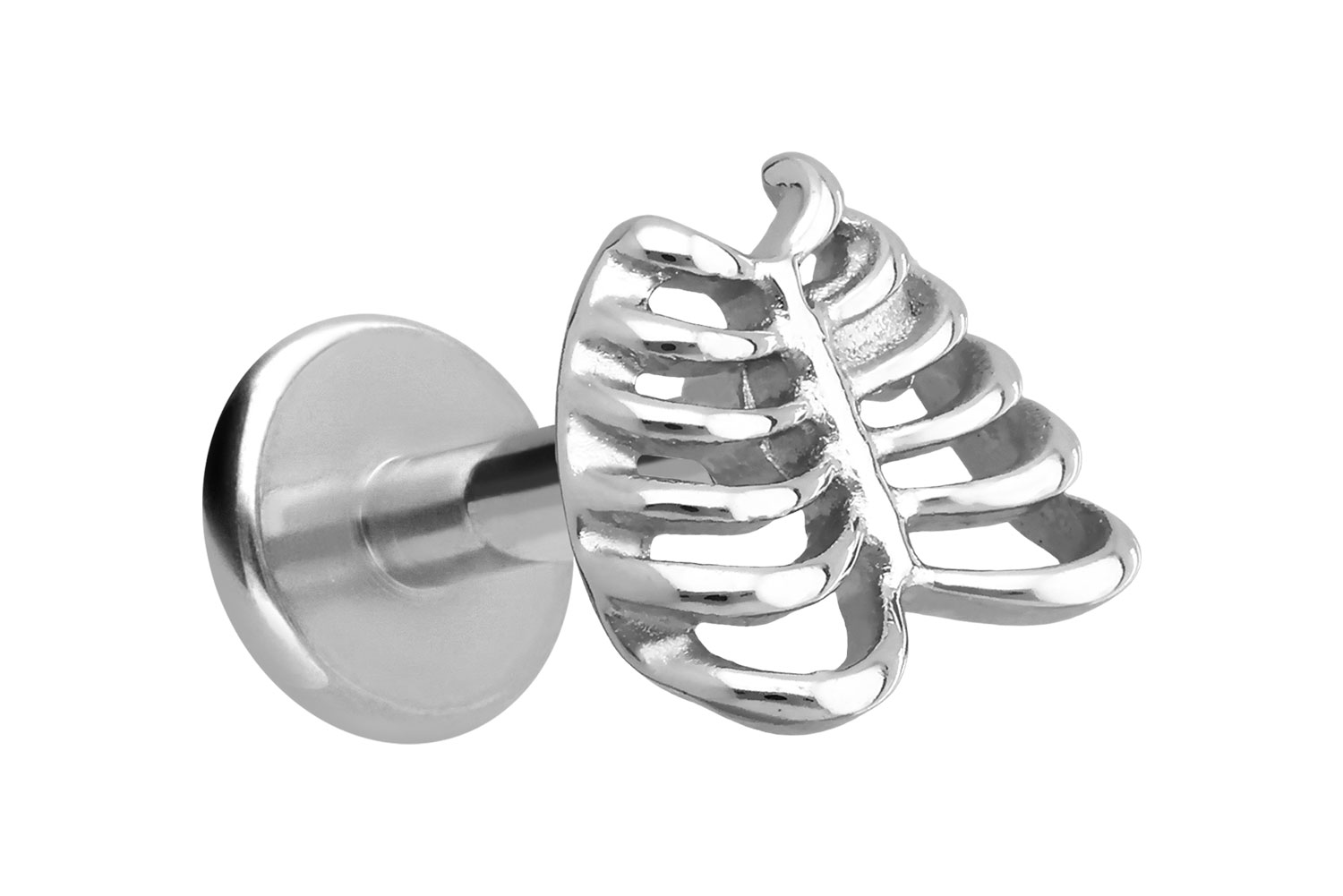 Titanium labret with internal thread SKELETON TORSO