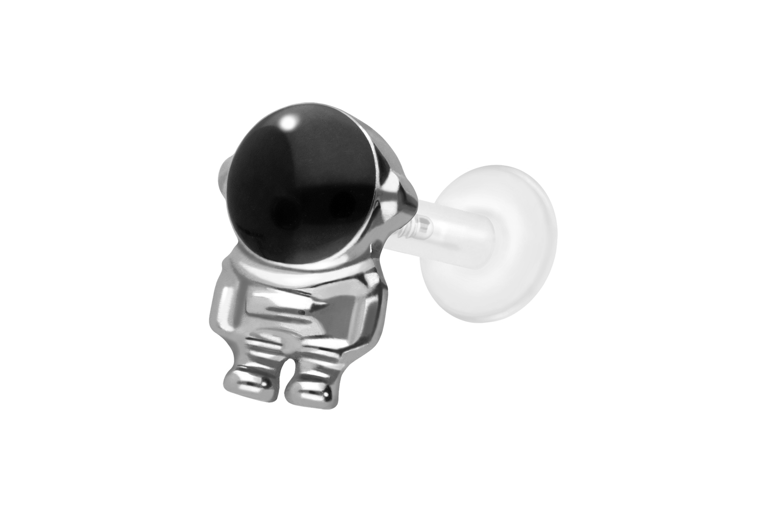 PTFE labret with internal thread + titanium attachment ASTRONAUT