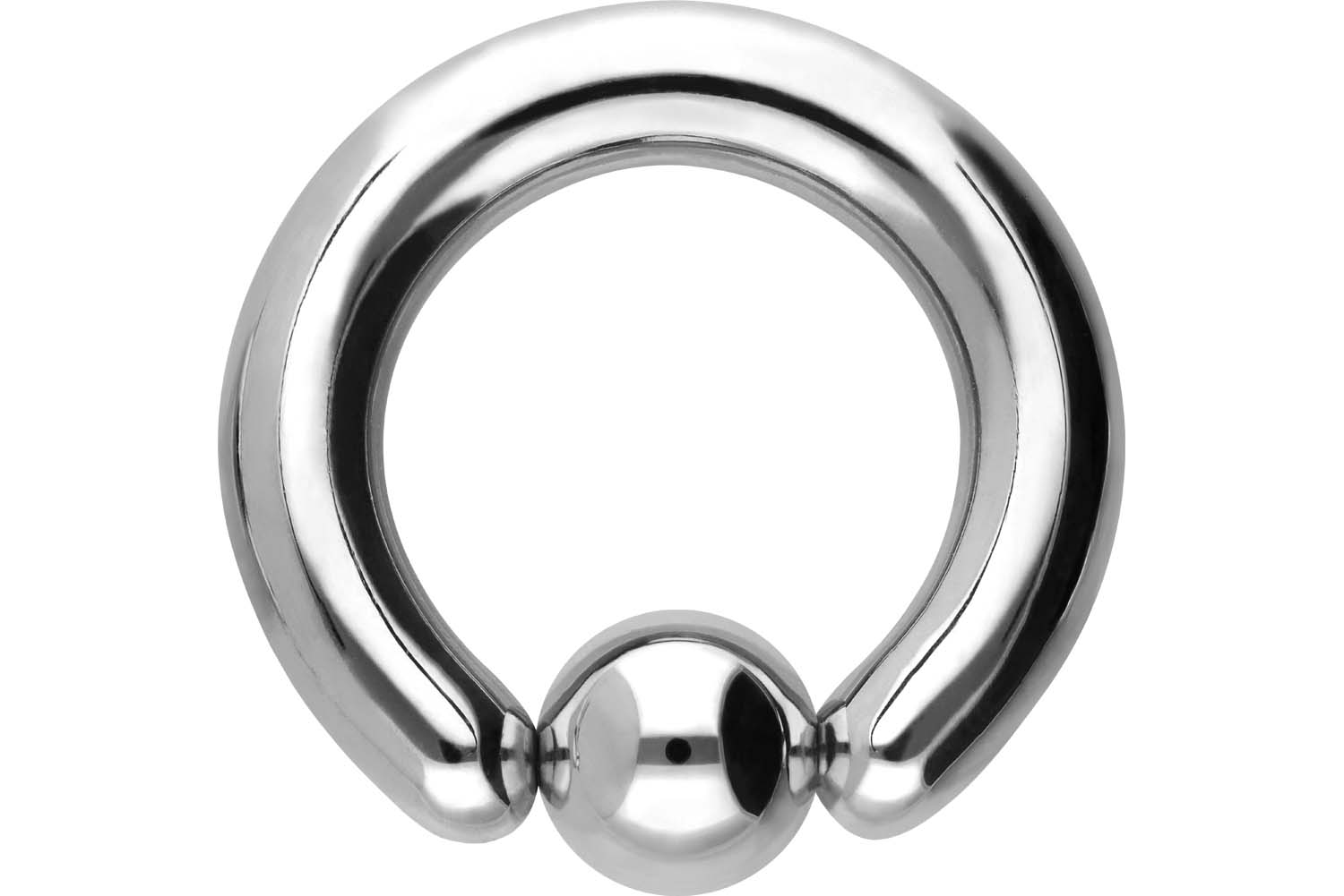 Titanium ball closure ring