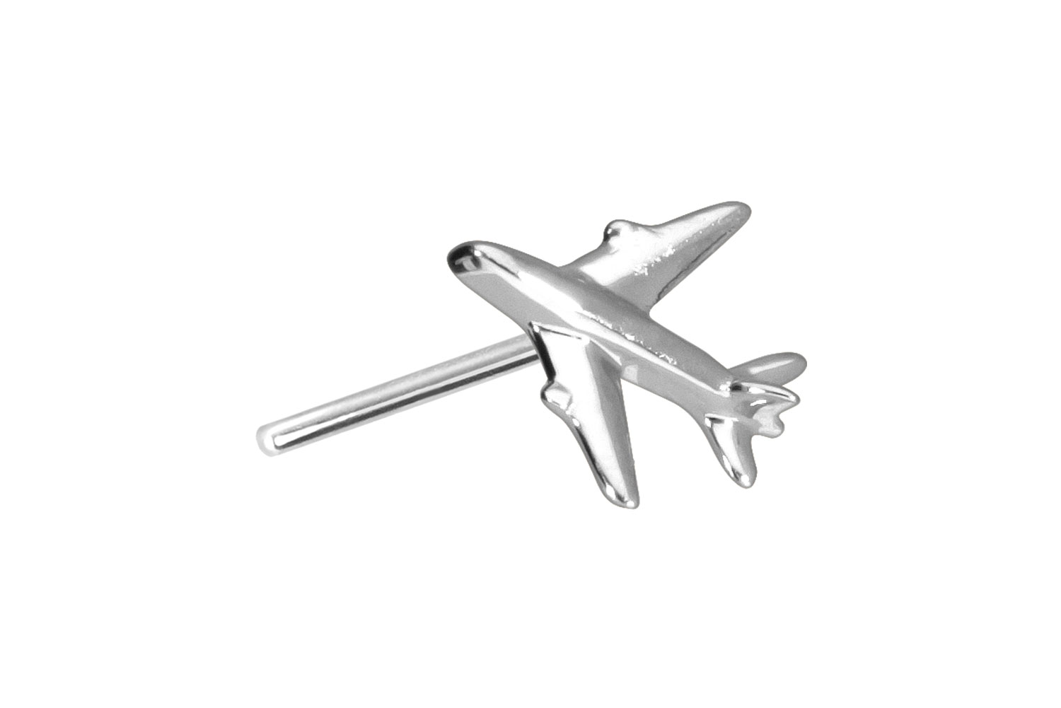 14 Karat Gold Aufsatz mit Titan Push Pin FLUGZEUG