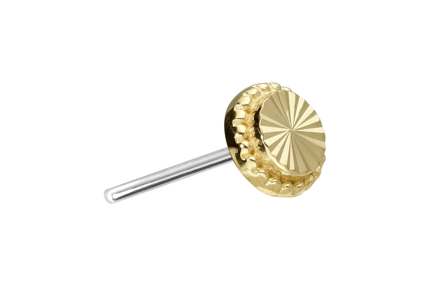 14 Karat Gold Aufsatz mit Titan Push Pin DISC