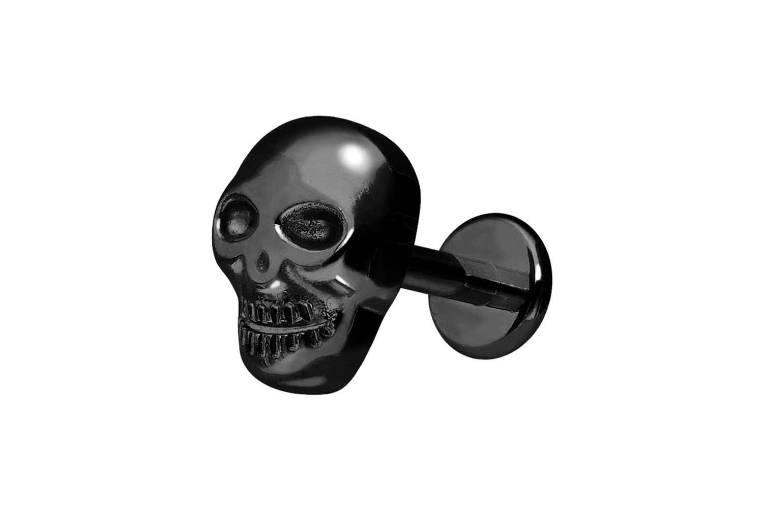 Premium Titan Labret mit Innengewinde TOTENKOPF
