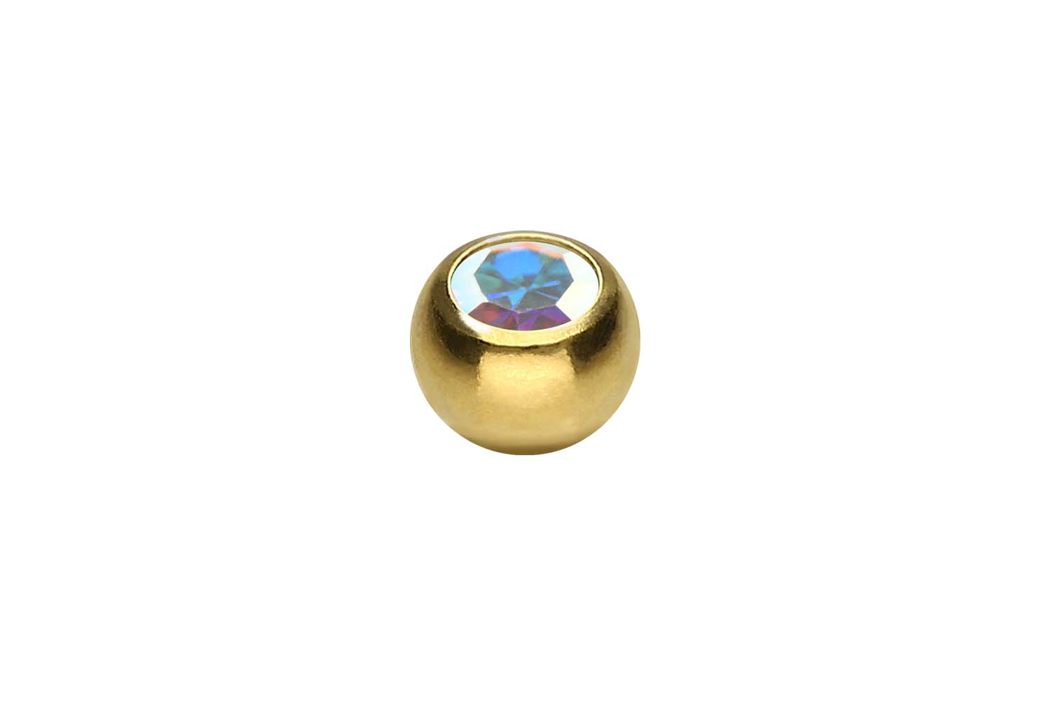 Surgical steel screw-in ball CRYSTAL