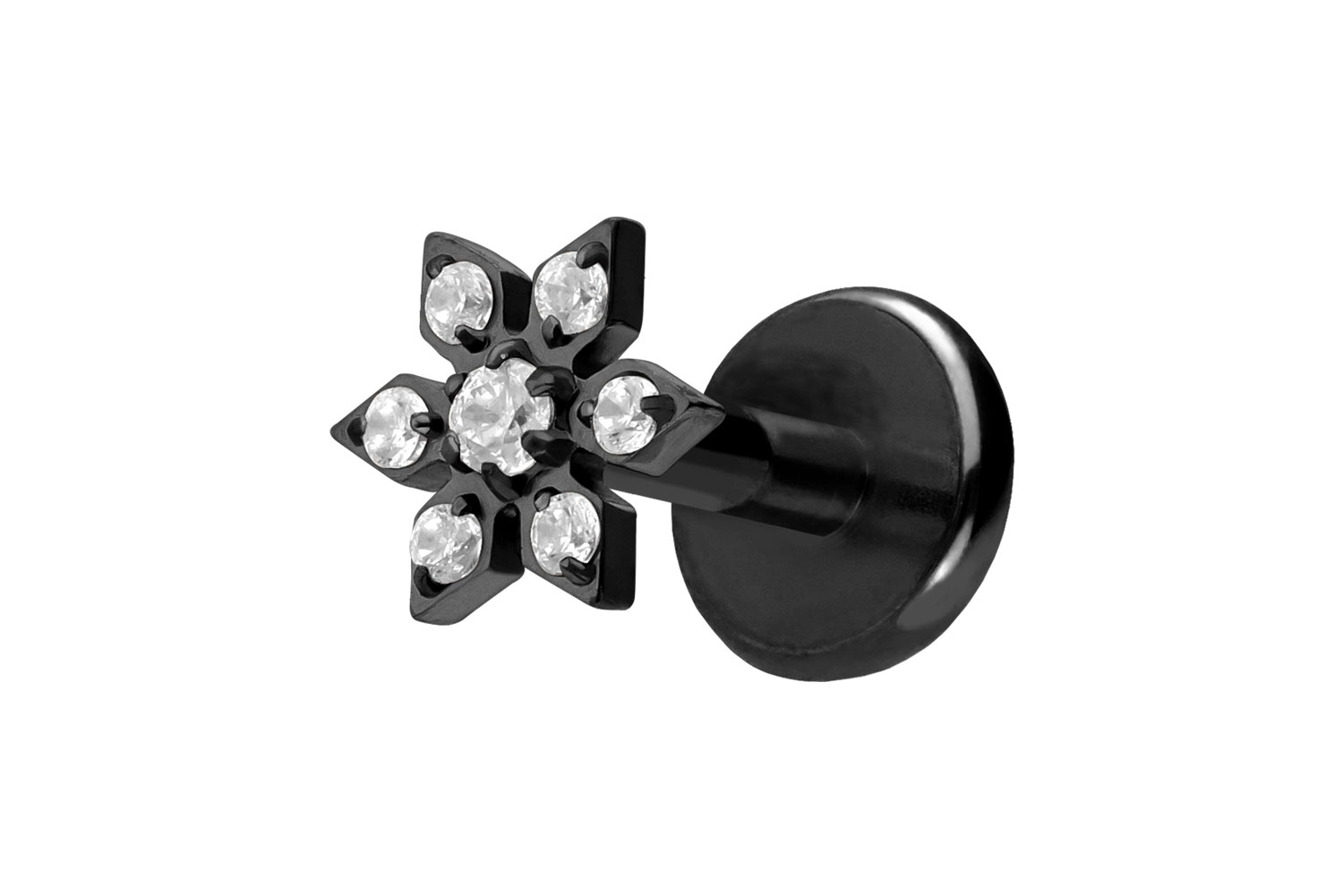 Titan Labret mit Push Fit KRISTALLBLUME