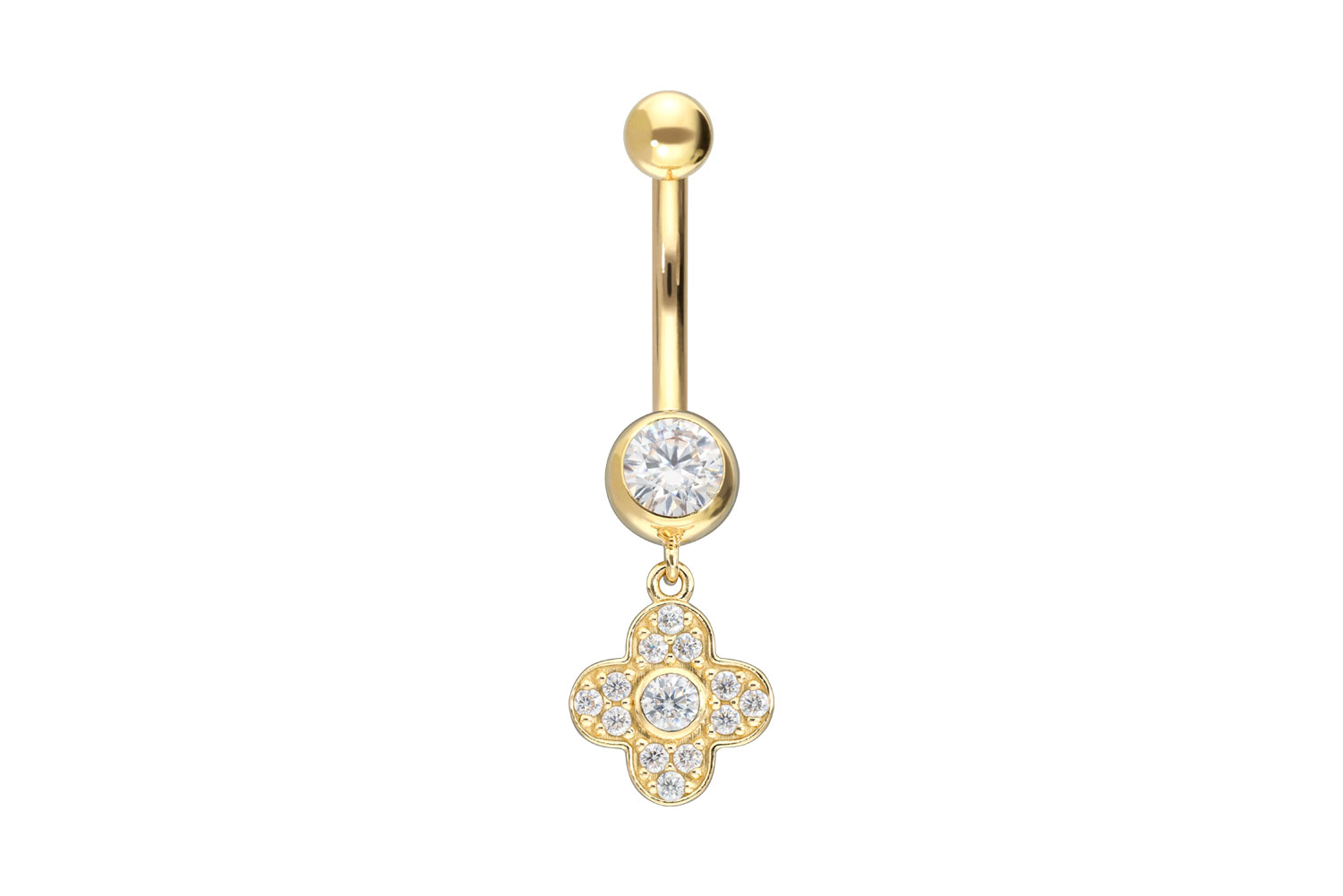 18 Karat Gold Bananabell MOISSANITE SHAMROCK