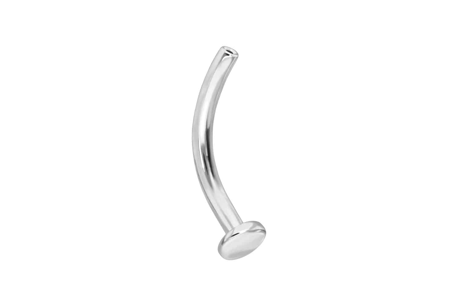 Titan Bauchnabel Labret mit Push Fit ohne Kugel GEBOGEN