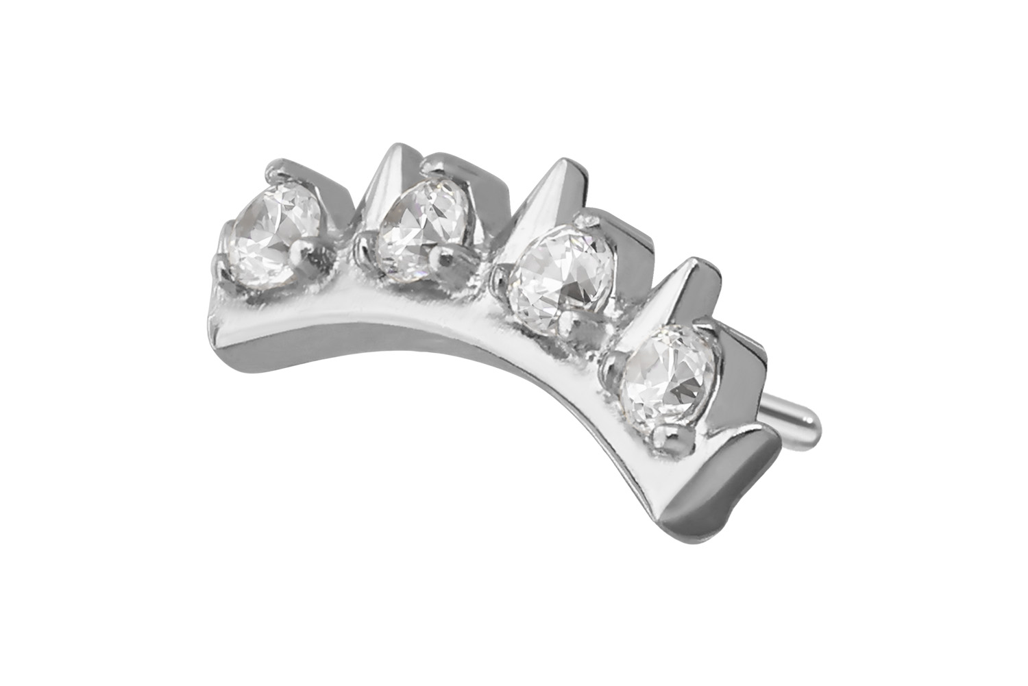 Titanium attachment with push pin CROWN