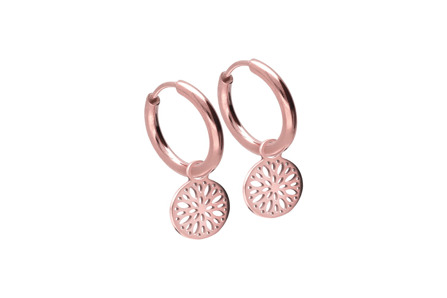 Surgical steel ear clicker creoles MANDALA