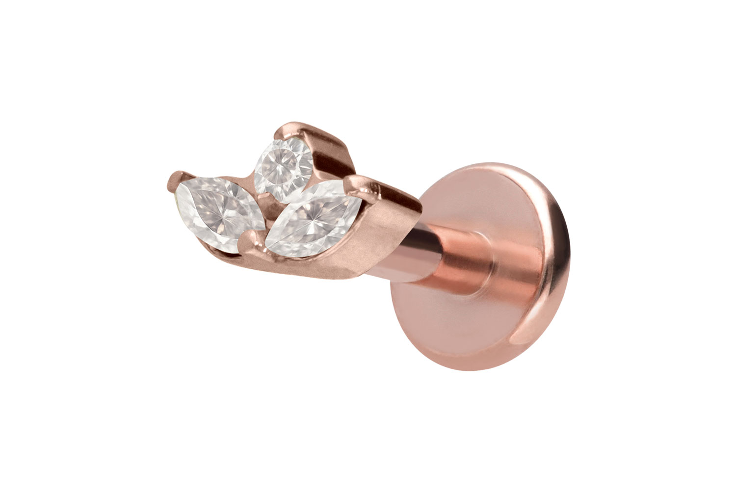 Titan Labret mit Innengewinde LOTUSBLÜTE